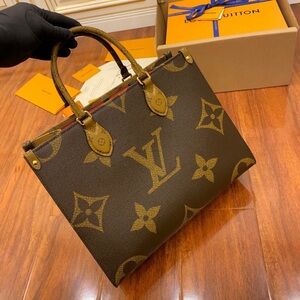 Louis Vuitton Gold and Brown Monogram Tote